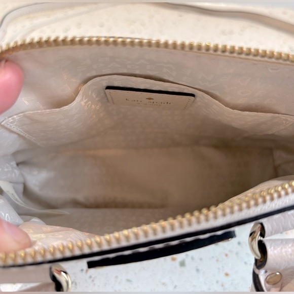 Kate Spade Mini Bag Handbag Crossbody or Carry‎ Satchel Purse White/Tan Leather - Picture 14 of 14